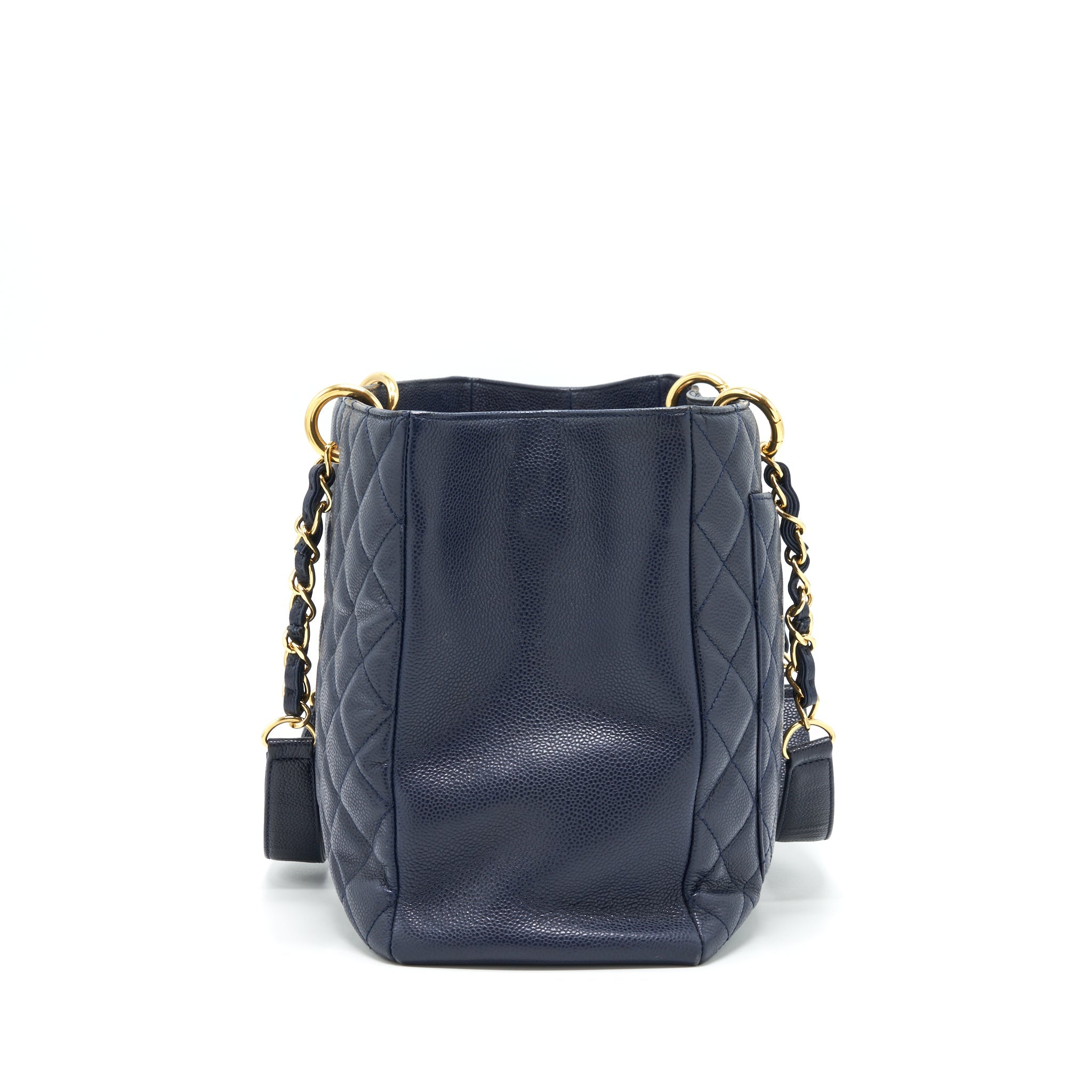 CHANEL GRAND SHOPPING TOTE XL CAVIAR NAVY BLUE GHW