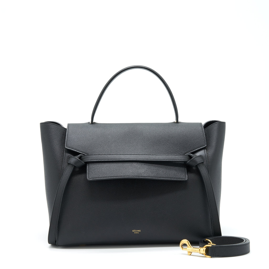 CELINE MINI BELT BAG GRAINED CALFSKIN BLACK GHW