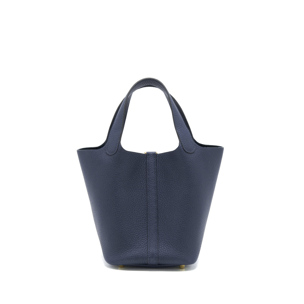 HERMES PICOTIN 18 LOCK BAG CLEMENCE BLUE NUIT SHW