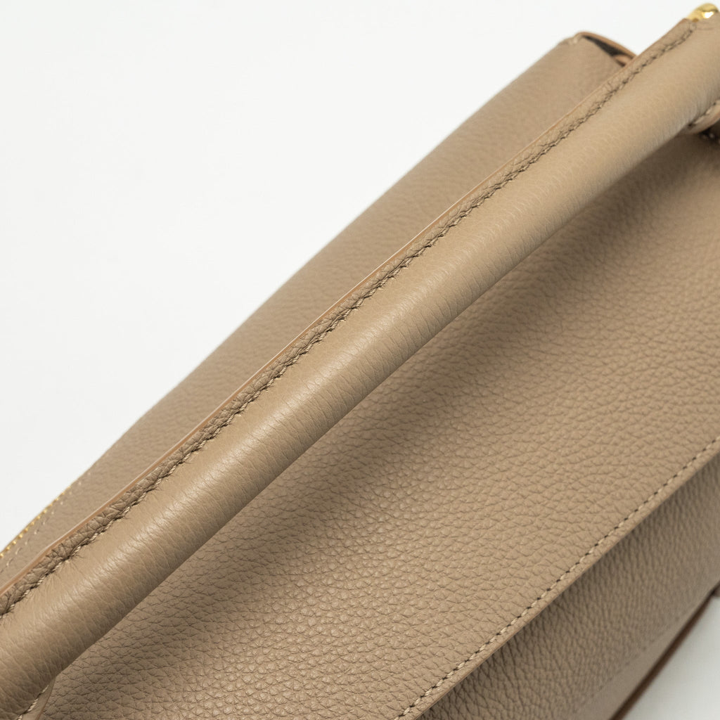 LOEWE SMALL PUZZLE BAG GRAINED CALFSKIN SAND GHW