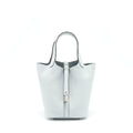 HERMES PICOTIN LOCK 18 BAG CLEMENCE BLEU PALE SHW