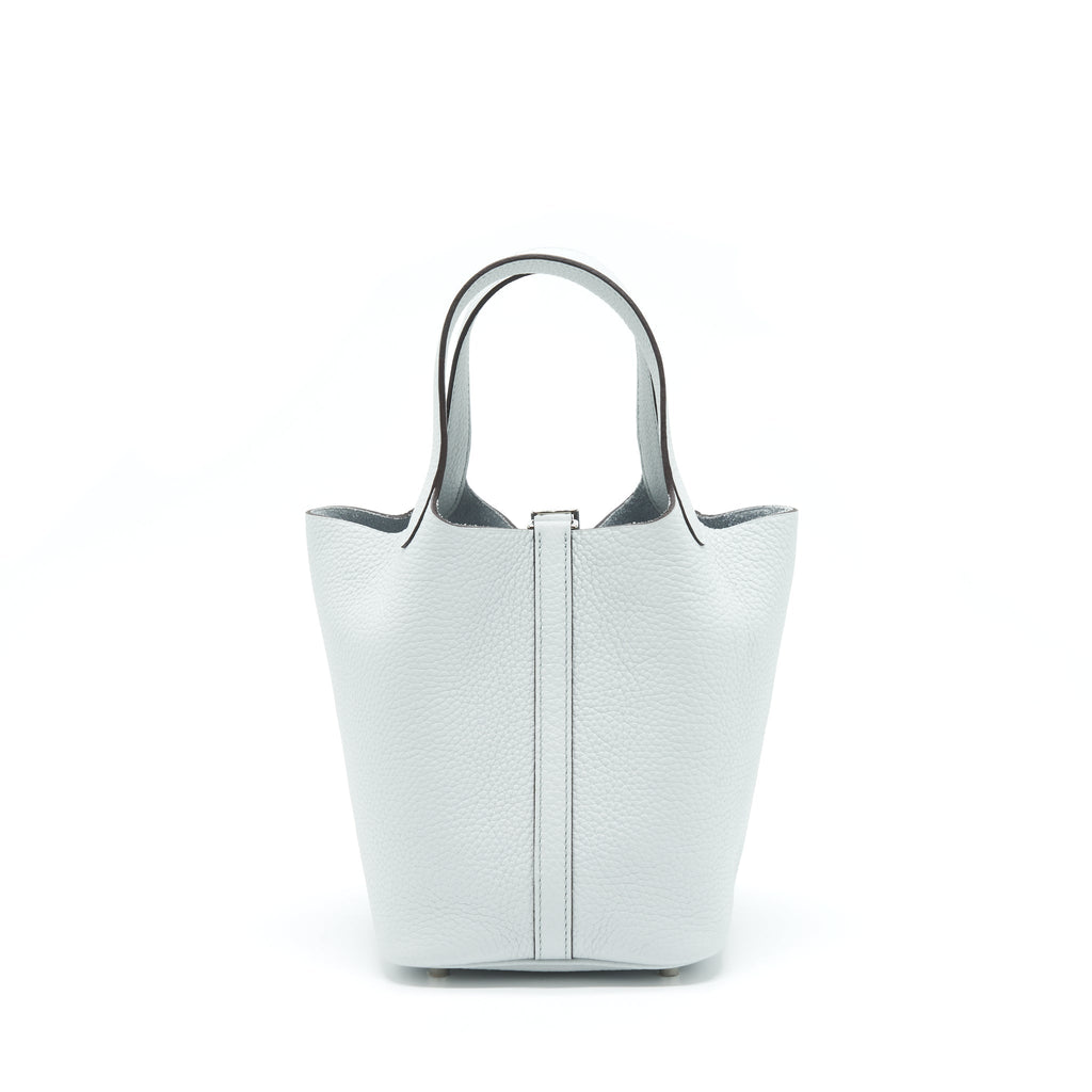 HERMES PICOTIN LOCK 18 BAG CLEMENCE BLEU PALE SHW
