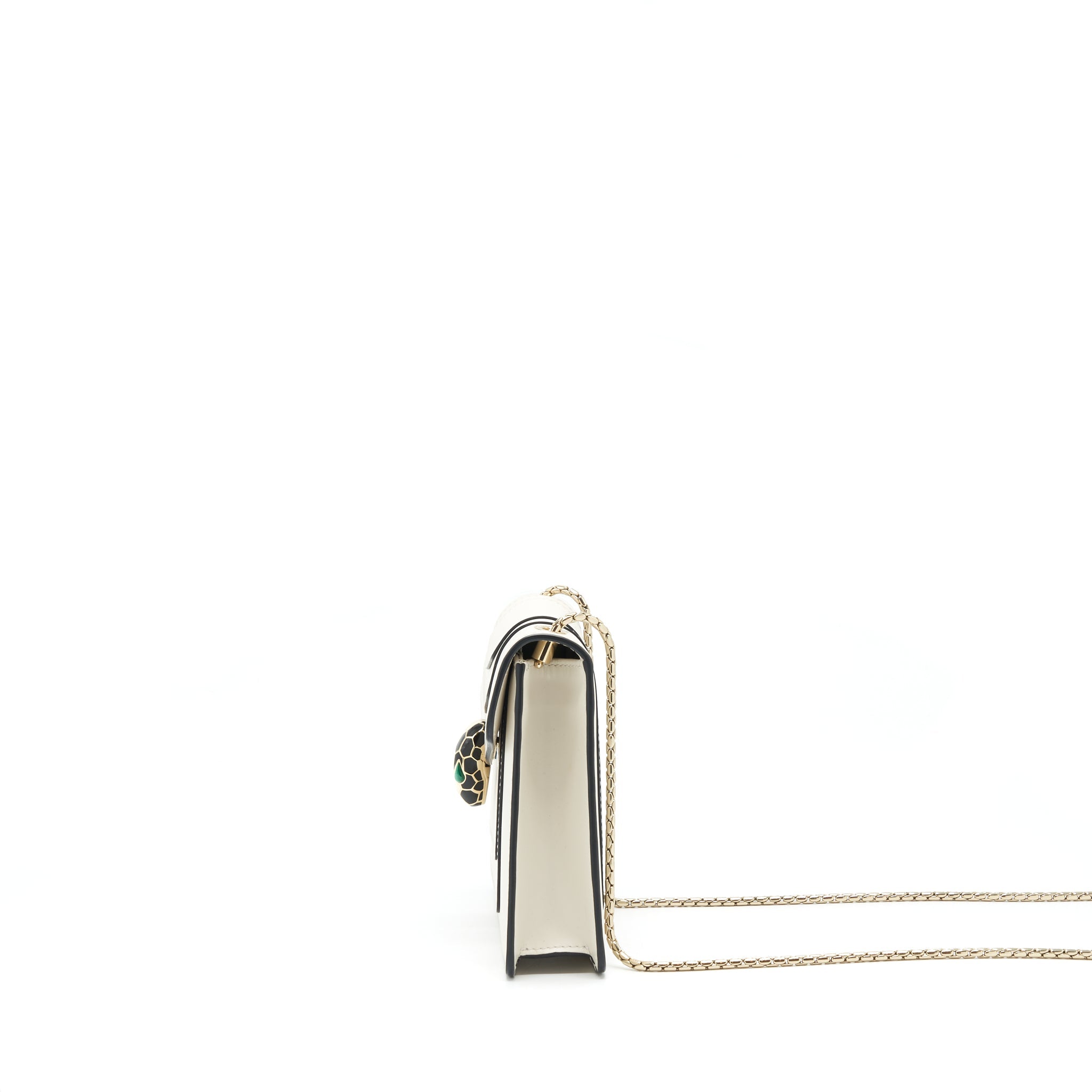 BVLGARI SERPENTI CROSS BODY BAG WHITE