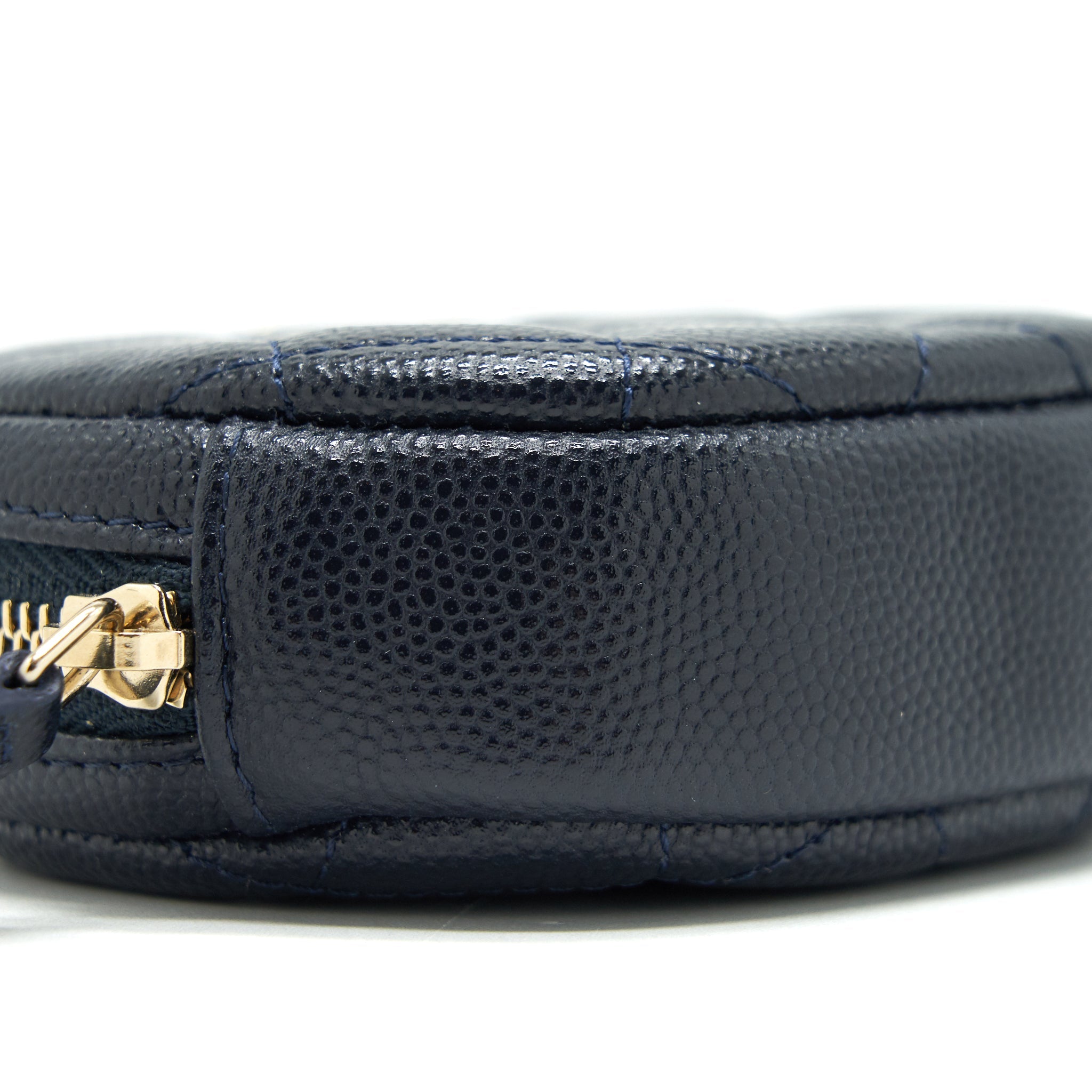 CHANEL ROUND COIN PURSE CAVIAR NAVY
