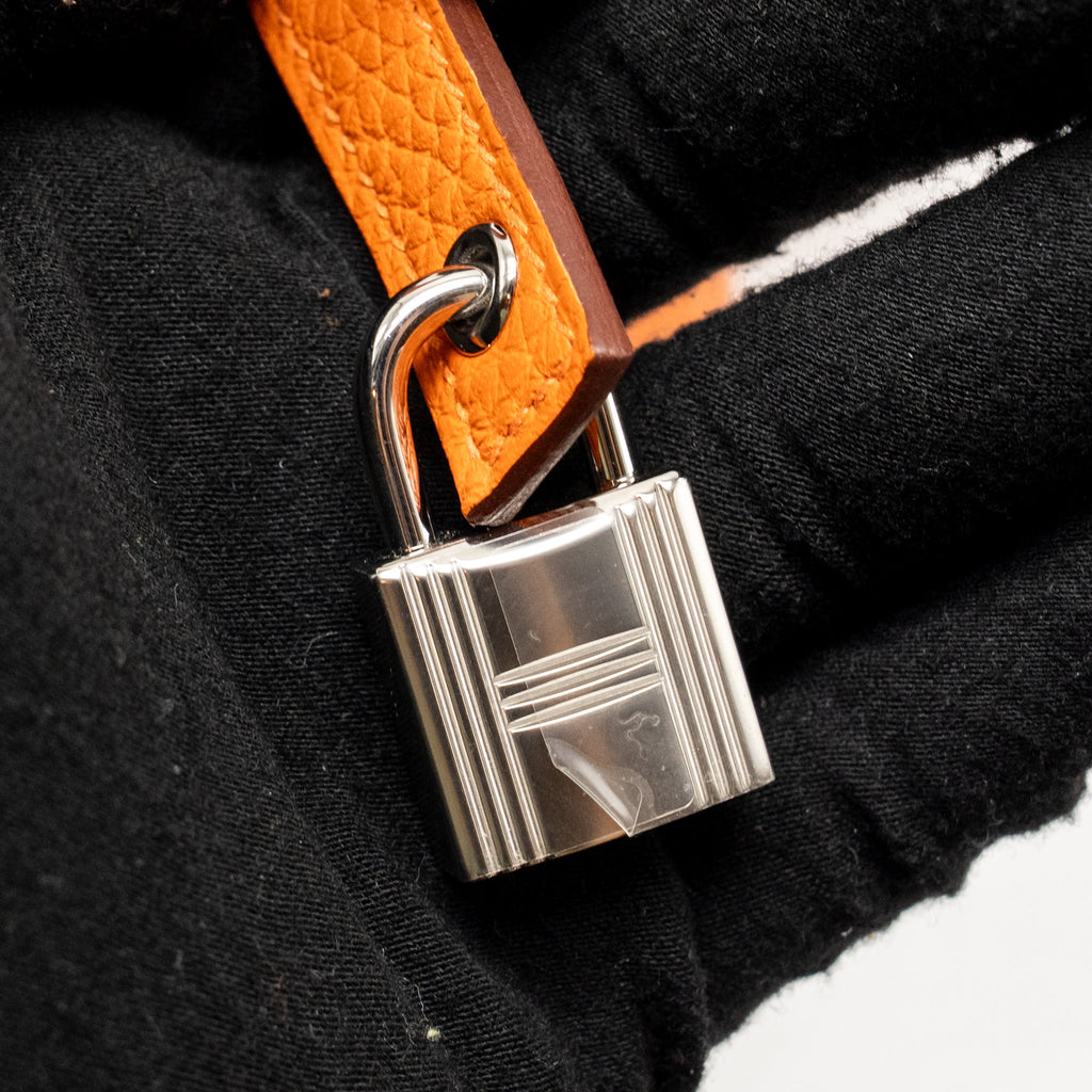 HERMES PICOTIN 18 LOCK BAG CLEMENCE ORANGE SHW