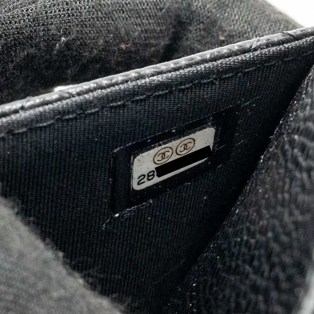 CHANEL CLASSIC WALLET ON CHAIN CAVIAR BLACK GHW
