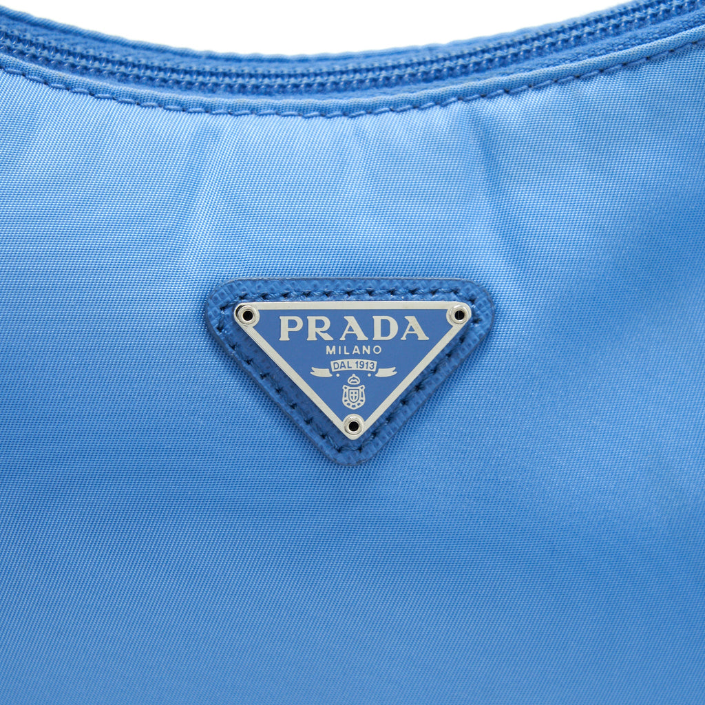 PRADA NYLON SHOULDER BAG BLUE