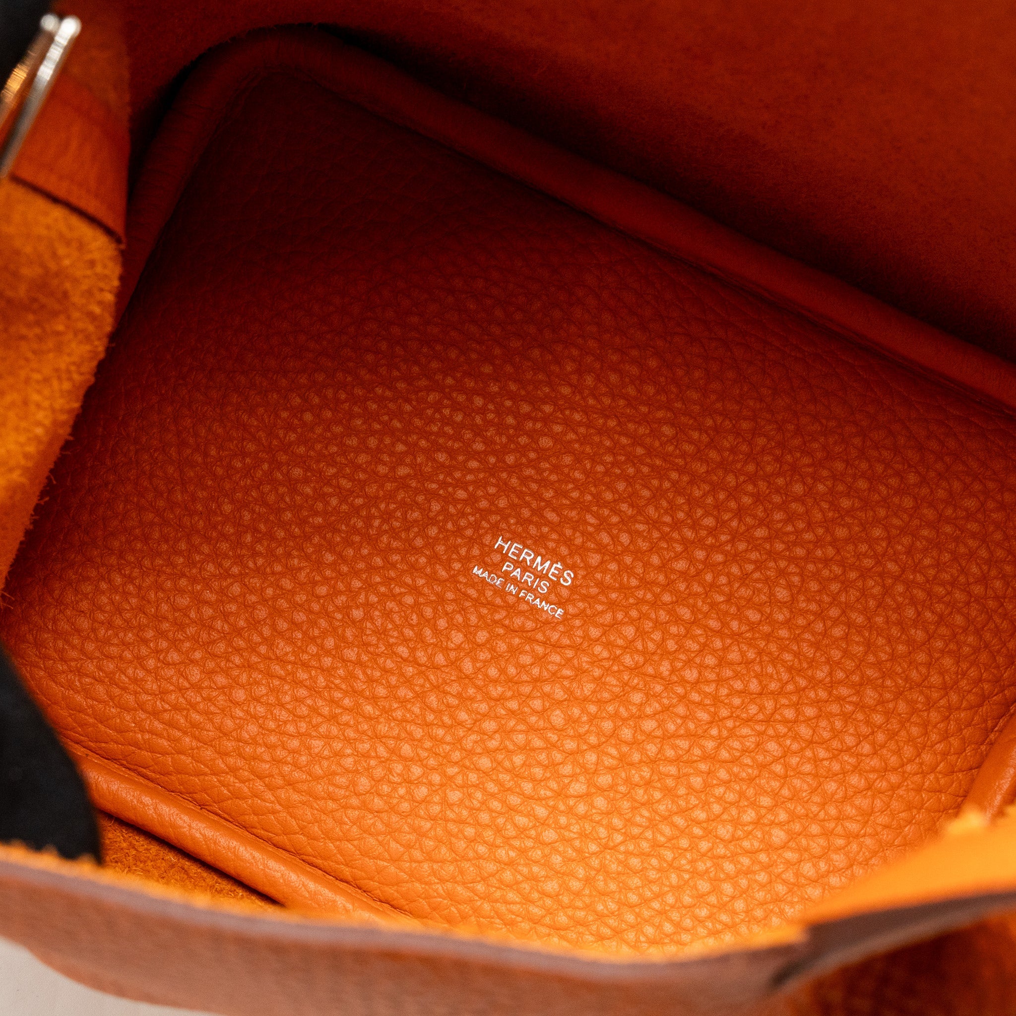 HERMES PICOTIN 18 LOCK BAG CLEMENCE ORANGE SHW