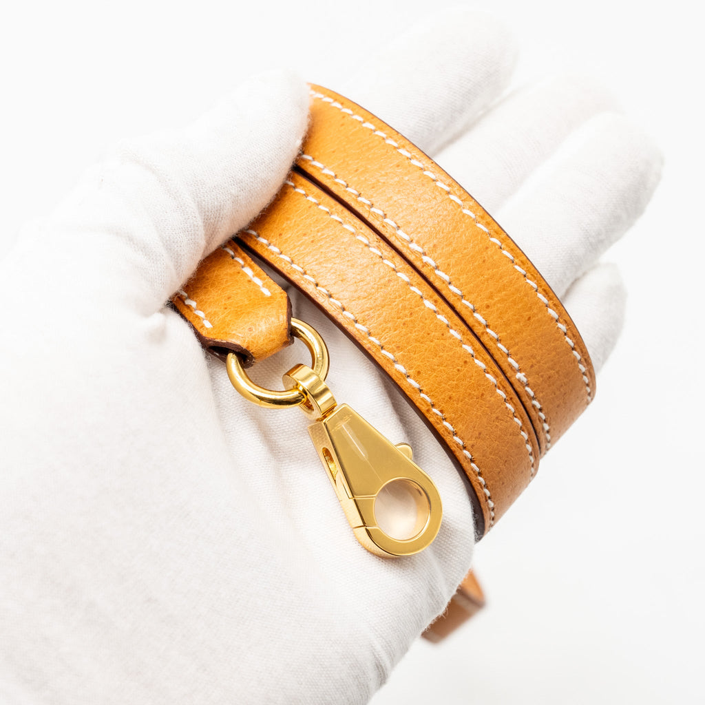 HERMES KELLY 25 PEAU DE PORC TOFFEE GHW