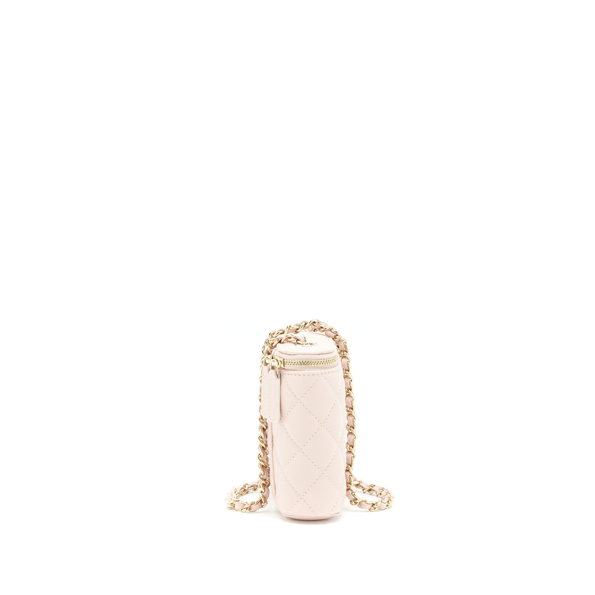 CHANEL 21C VERTICAL VANITY ON CHAIN CAVIAR LIGHT PINK LGHW