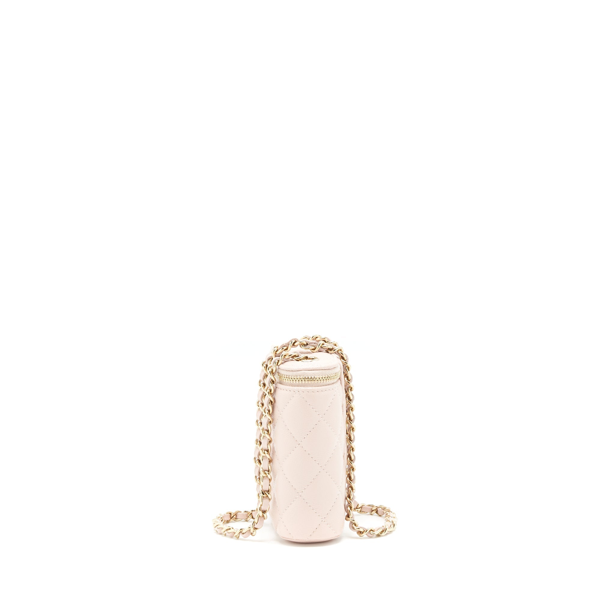 CHANEL 21C VERTICAL VANITY ON CHAIN CAVIAR LIGHT PINK LGHW