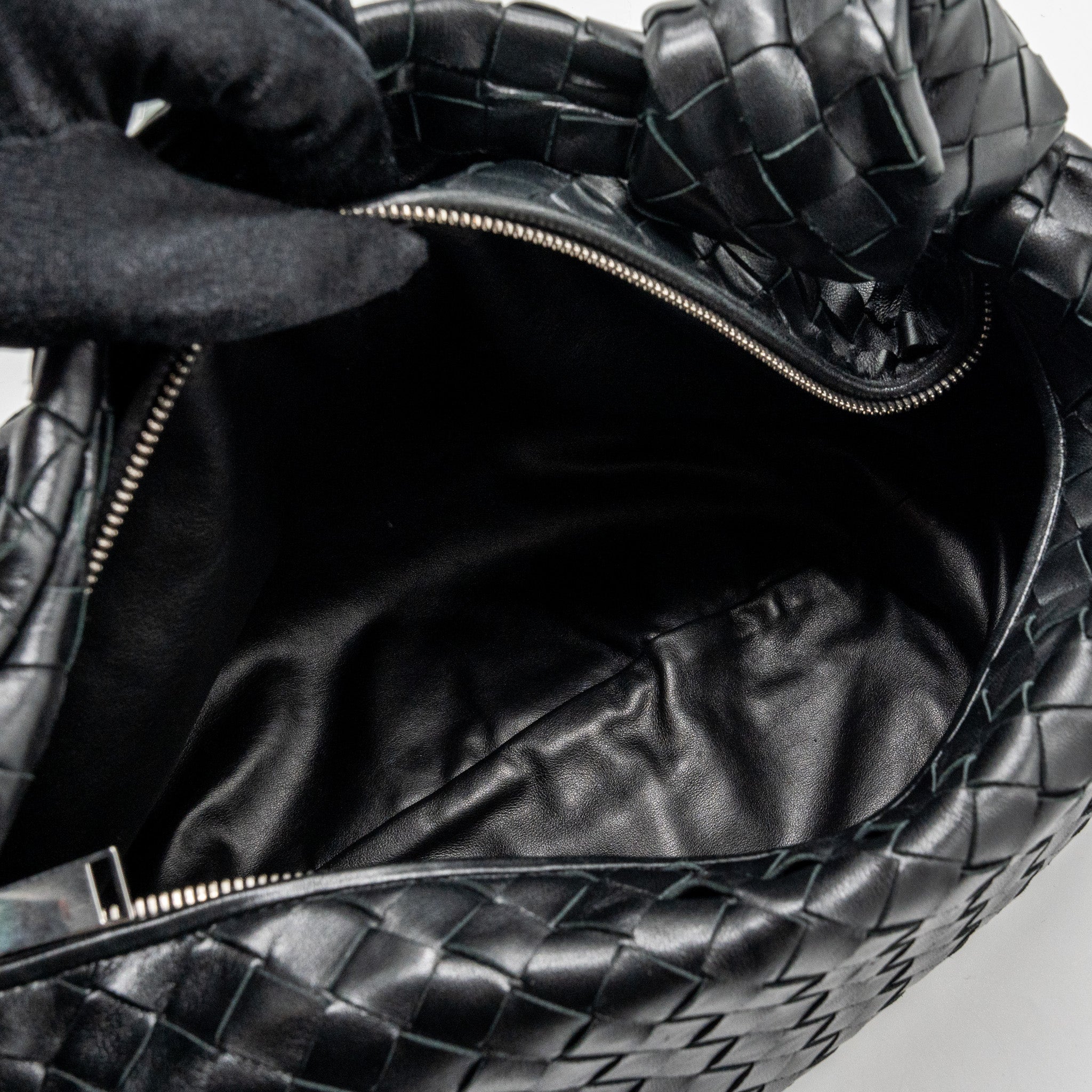 BOTTEGA VENETA SMALL JODIE LAMBSKIN BLACK SHW