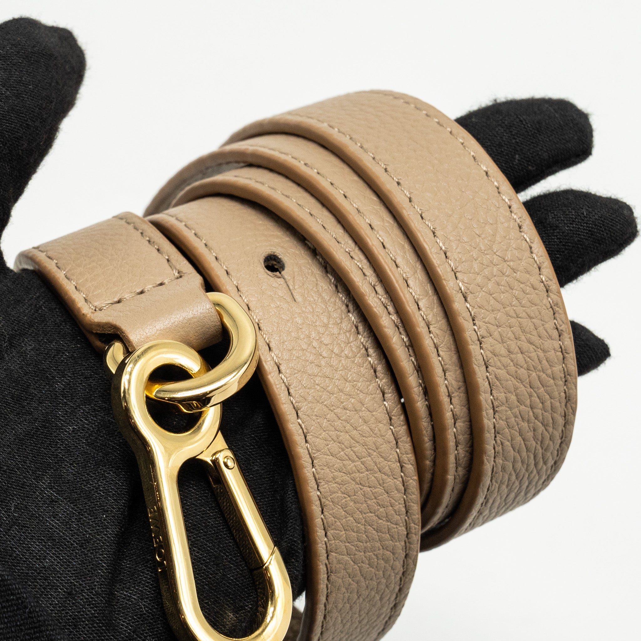 LOEWE SMALL PUZZLE BAG GRAINED CALFSKIN SAND GHW