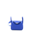 HERMES MINI LINDY CLEMENCE BLUE ROYAL SHW