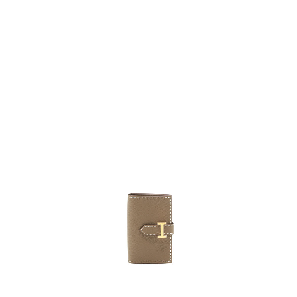 HERMES BEARN CARD HOLDER ETOUPE EPSOM GHW