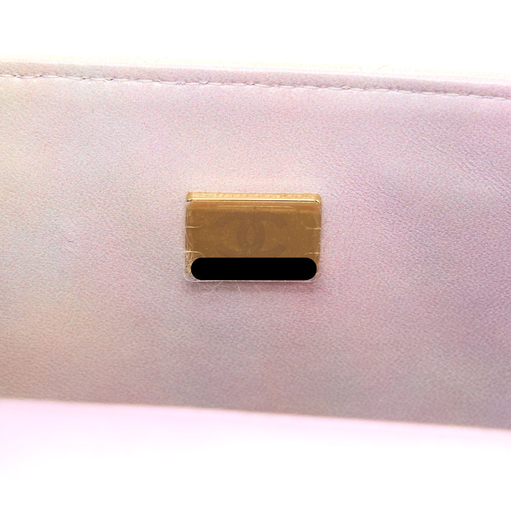 CHANEL TOP HANDLE MINI RECTANGULAR FLAP OMBRÉ MULTICOLOUR LAMBSKIN GHW (MICROCHIP)