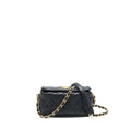 CHANEL SMALL CC WRAPPED STRAP BAG LAMBSKIN BLACK IN CRUMPLED GHW