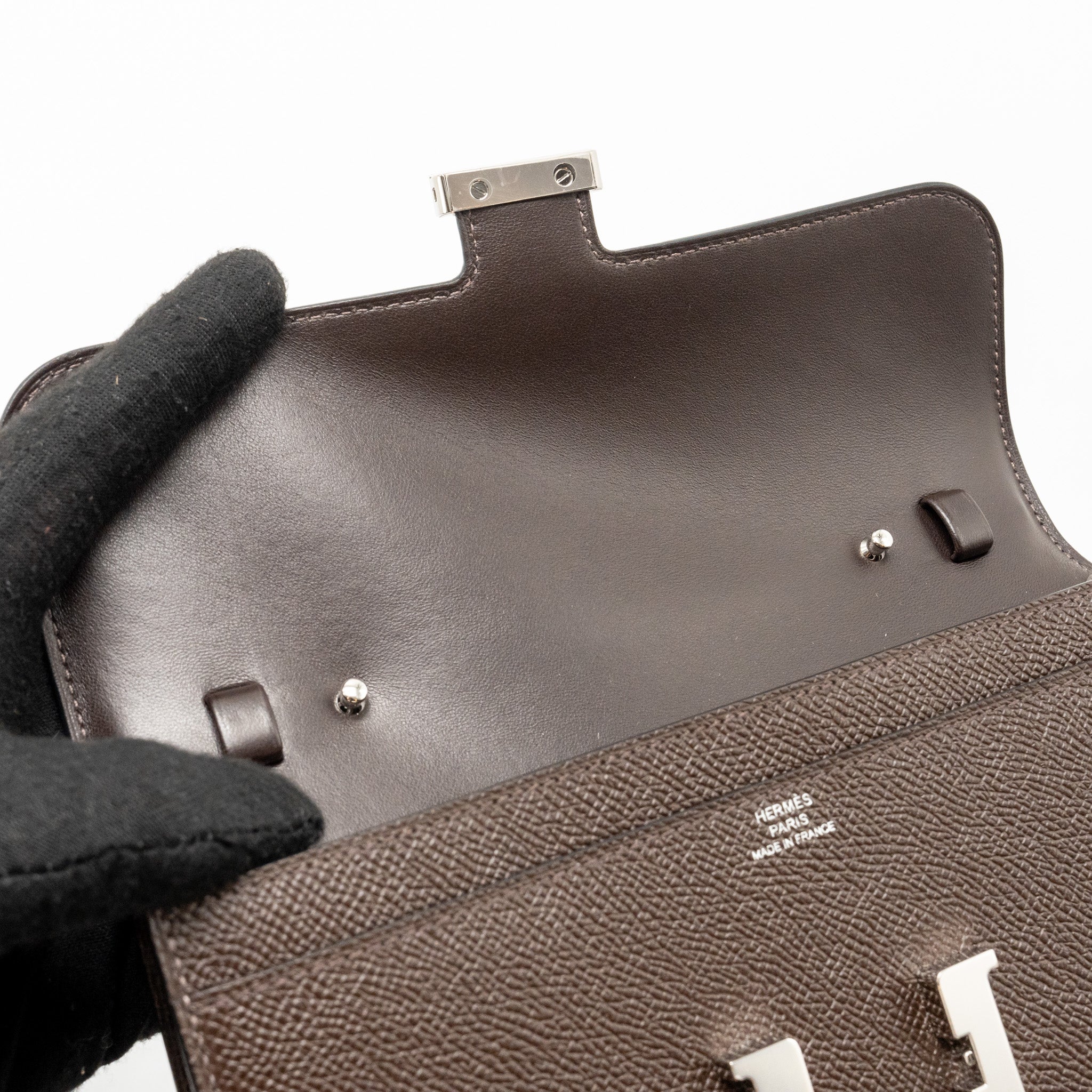 HERMES CONSTANCE TO GO EPSOM CHOCOLATE SHW