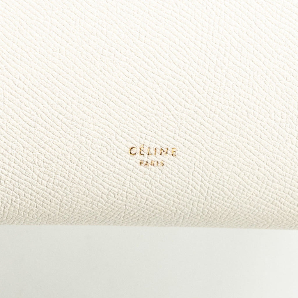 CELINE MINI BELT BAG GRAINED CALFSKIN WHITE GHW