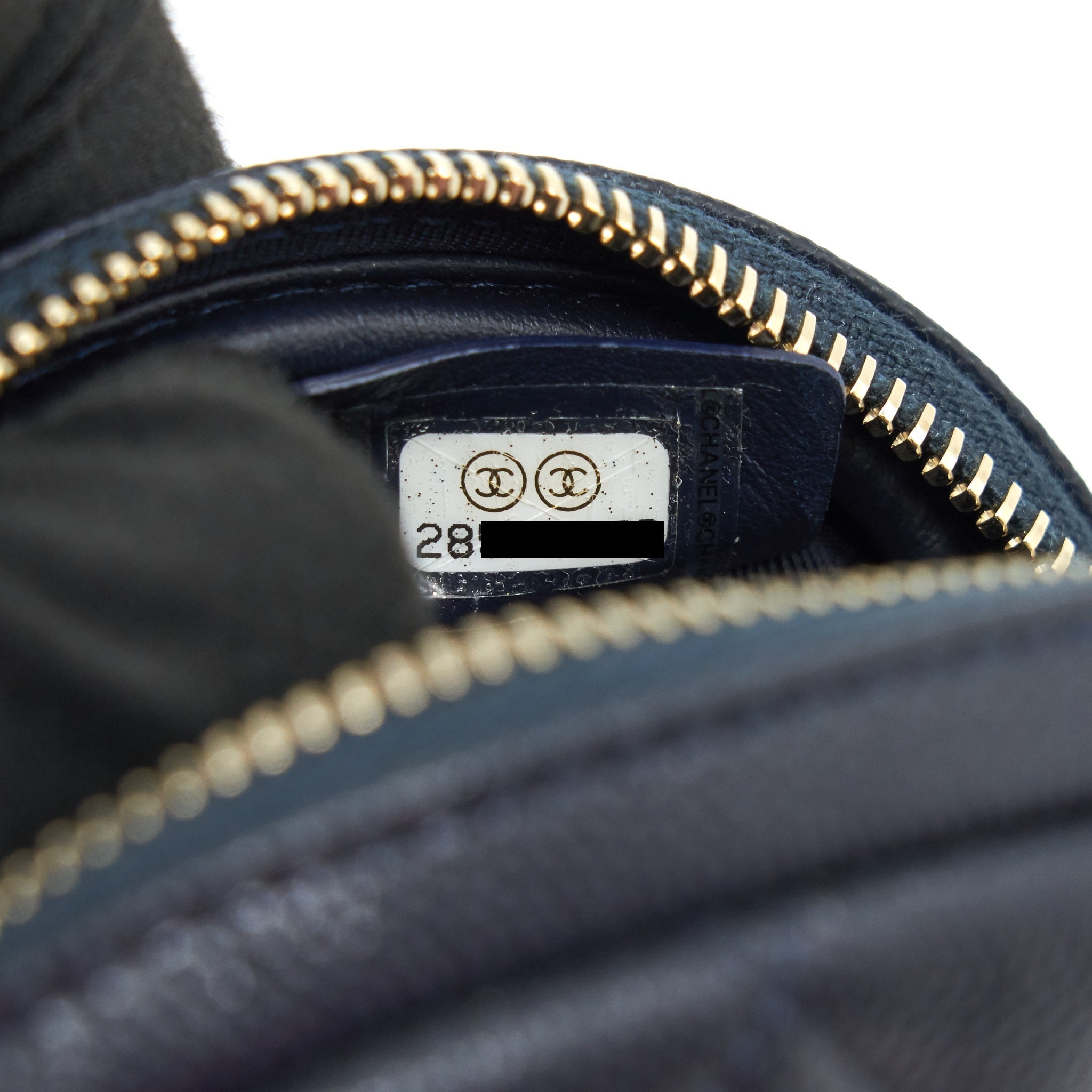 CHANEL ROUND COIN PURSE CAVIAR NAVY