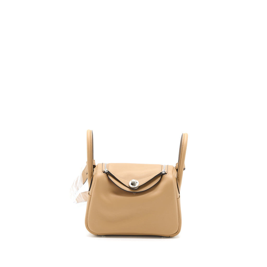 HERMES MINI LINDY SWIFT CHAI/MAUVE SYLVESTRE SHW