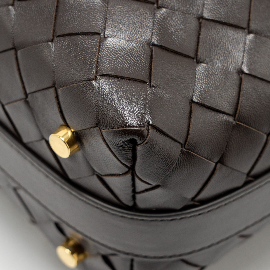 BOTTEGA VENETA WALLACE INTRECCIATO CALFSKIN FONDANT GHW