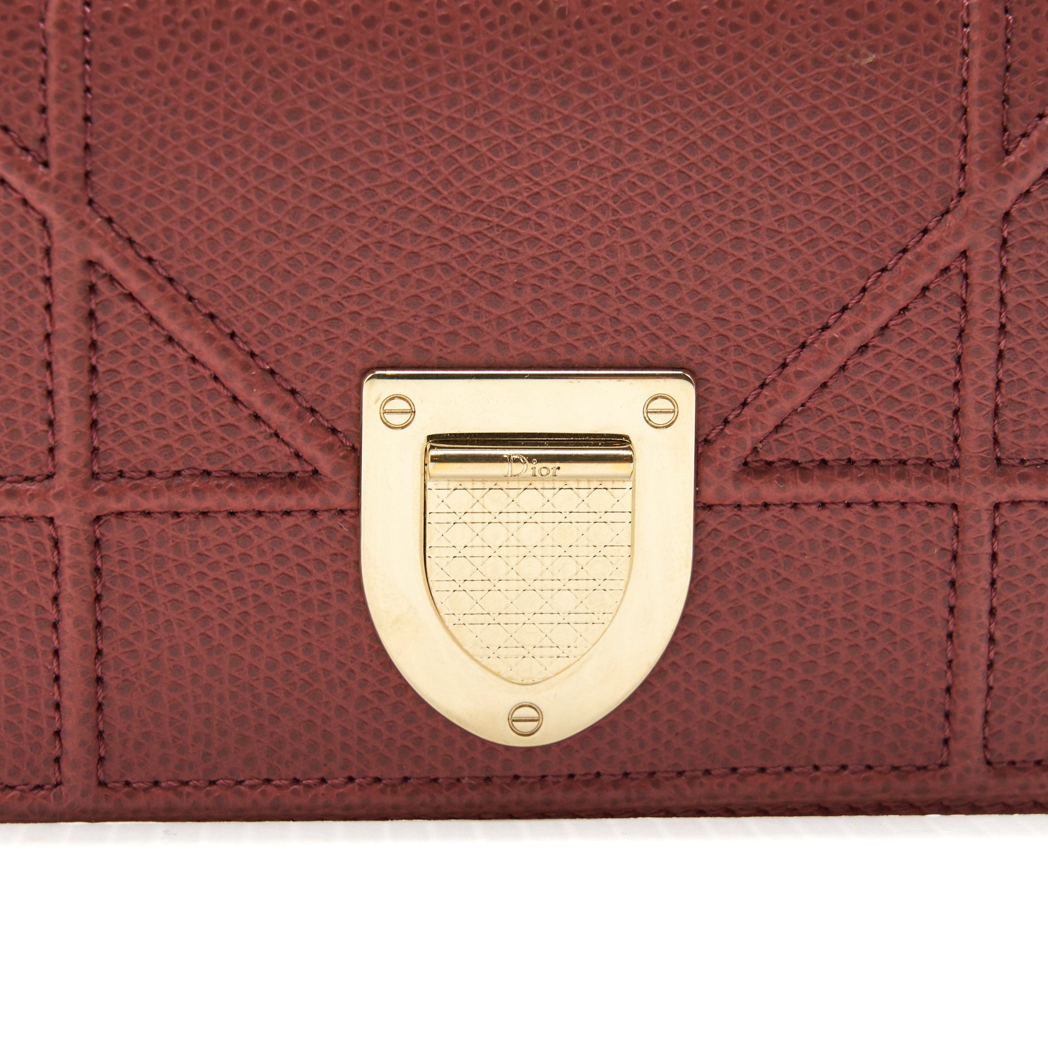 DIOR DIORAMA SMALL WALLET DARK PINK LGHW