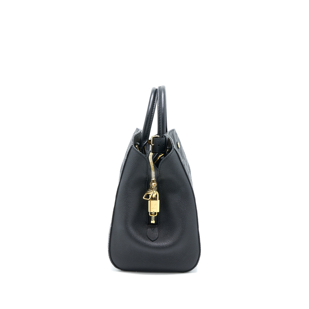 LOUIS VUITTON MONTAIGNE MM MONOGRAM EMPREINTE BLACK GHW