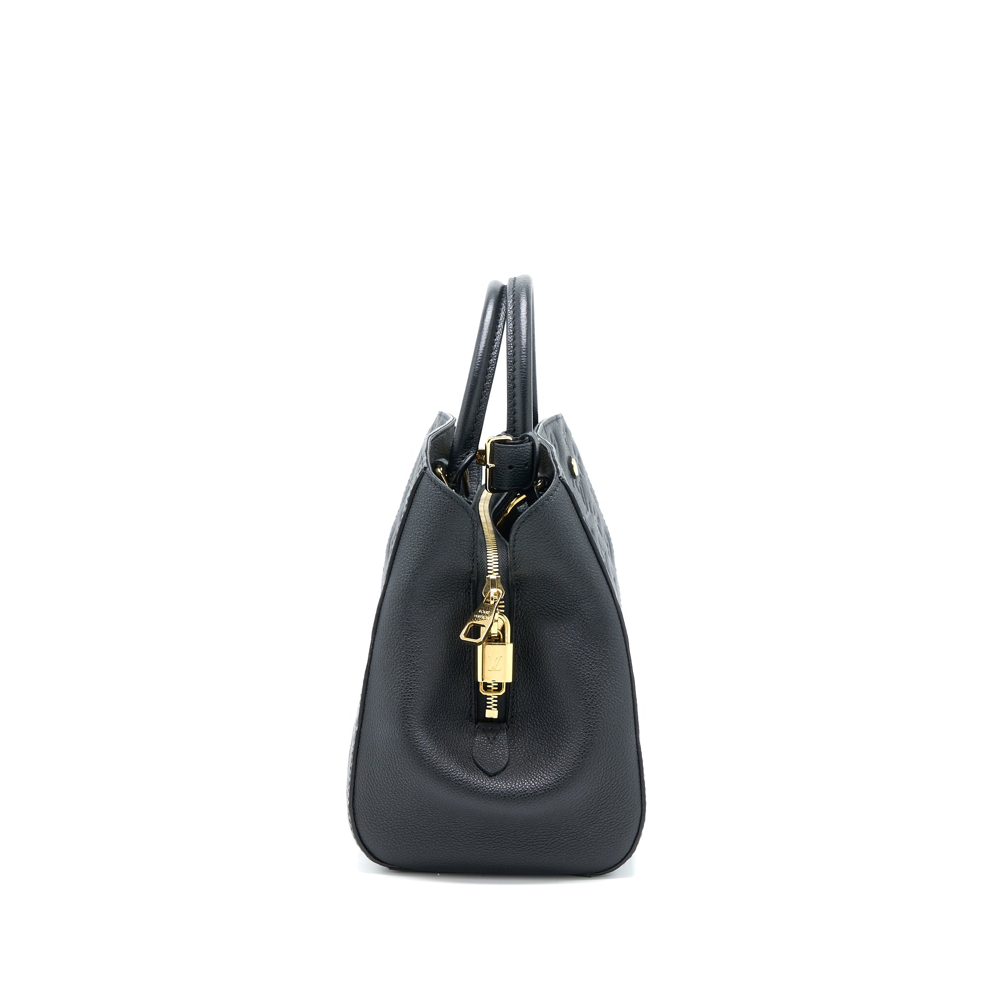 LOUIS VUITTON MONTAIGNE MM MONOGRAM EMPREINTE BLACK GHW