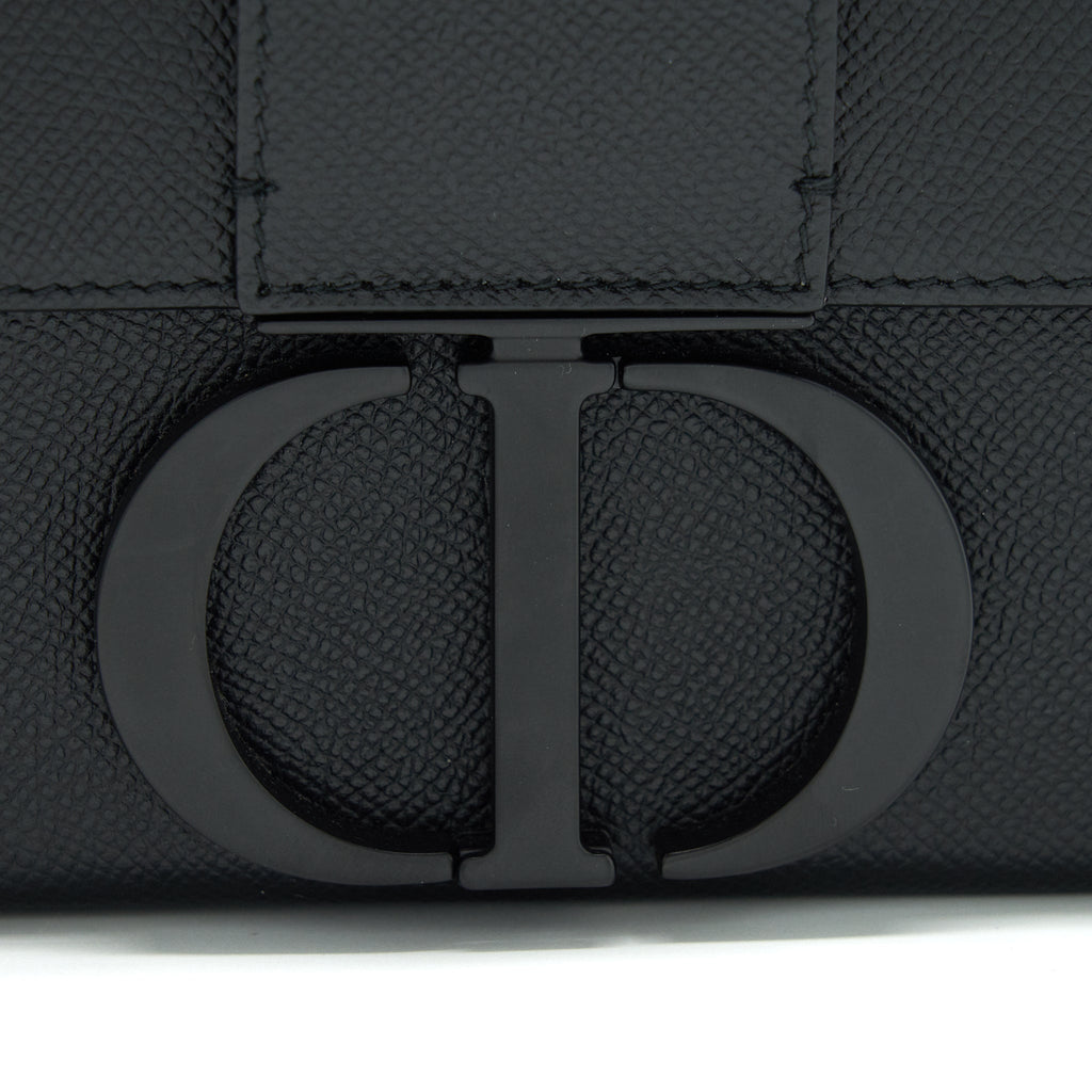 DIOR 30 MONTAIGNE BOX BAG IN GRAINED CALFSKIN SO BLACK
