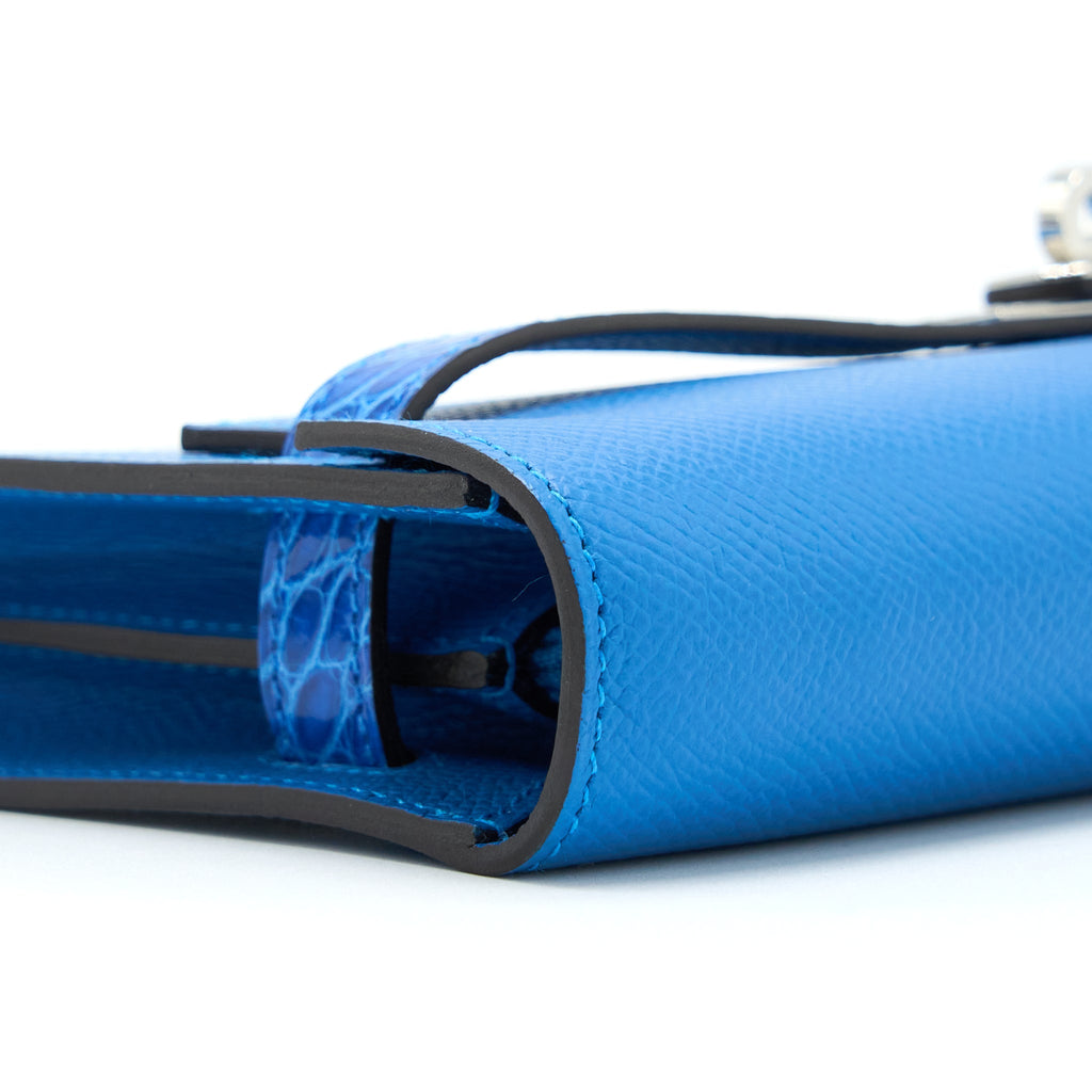 HERMES KELLY TO GO TOUCH EPSOM/ALLIGATOR MYKONOS/BLEU ZELLIGE SHW