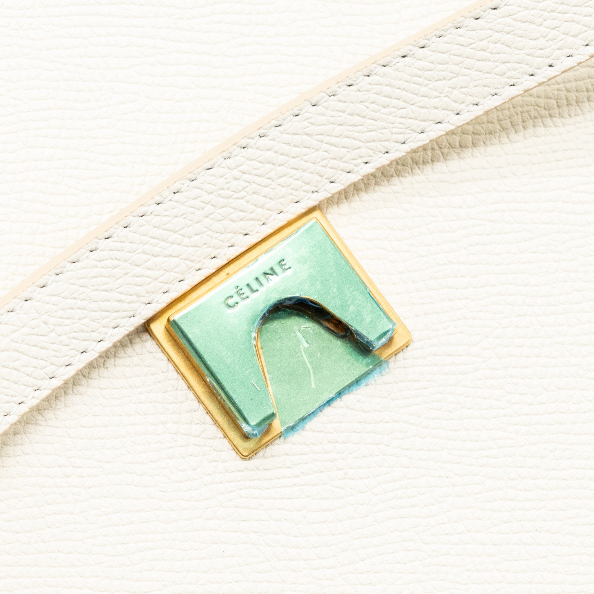 CELINE MINI BELT BAG GRAINED CALFSKIN WHITE GHW