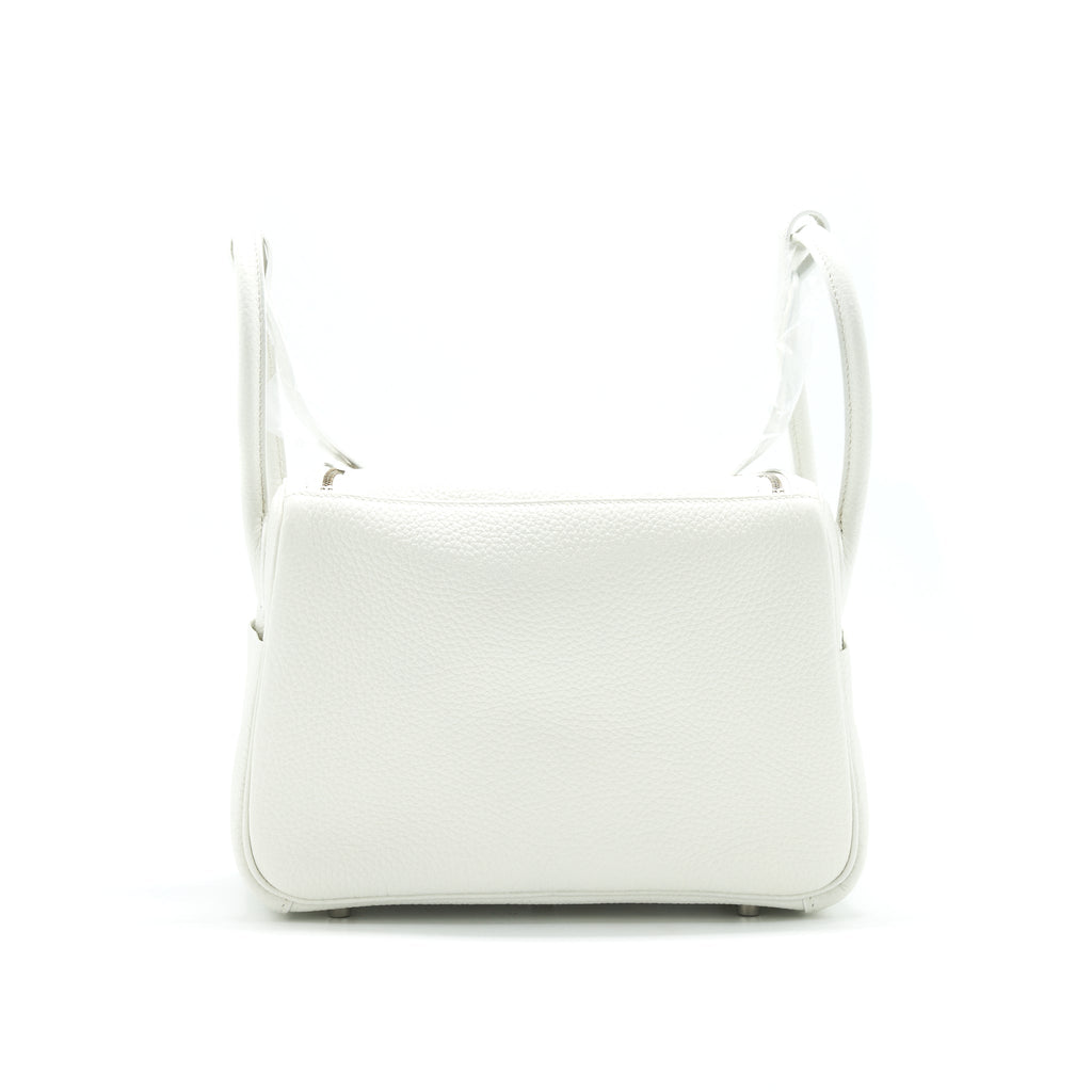 HERMES LINDY 26 CLEMENCE LEATHER BLANC WITH SHW
