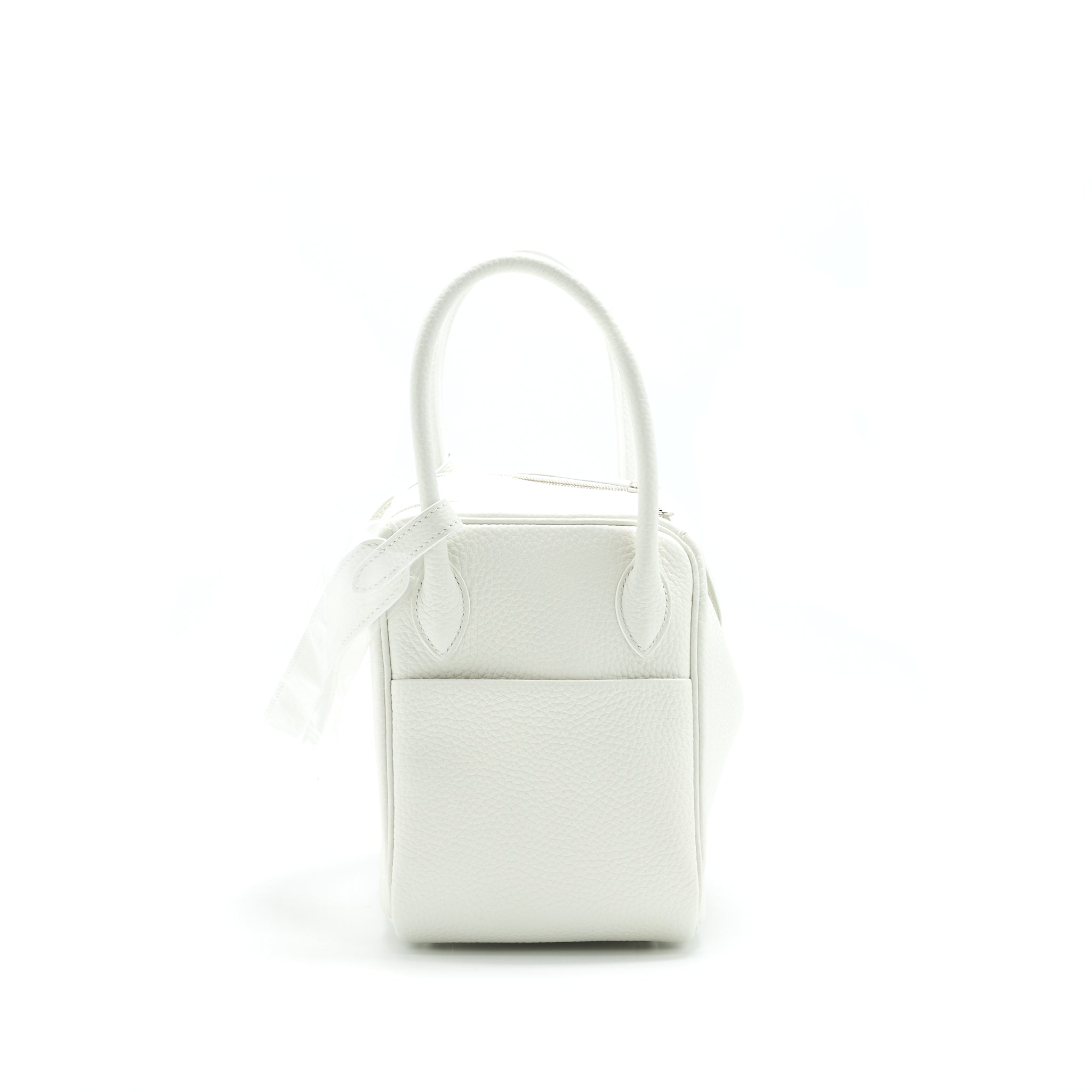 HERMES LINDY 26 CLEMENCE LEATHER BLANC WITH SHW