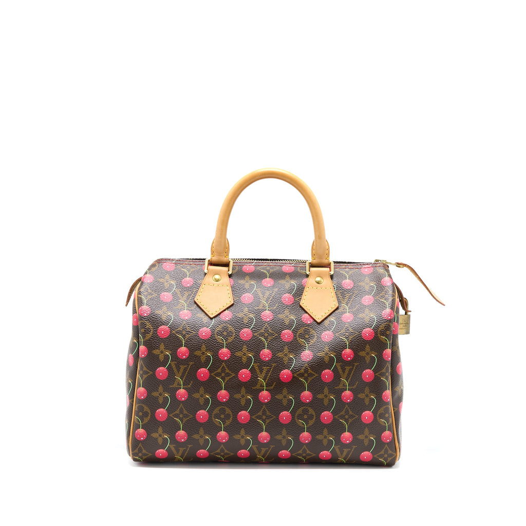 LOUIS VUITTON SPEEDY 25 CHERRY BLOSSOM MONOGRAM CANVAS GHW