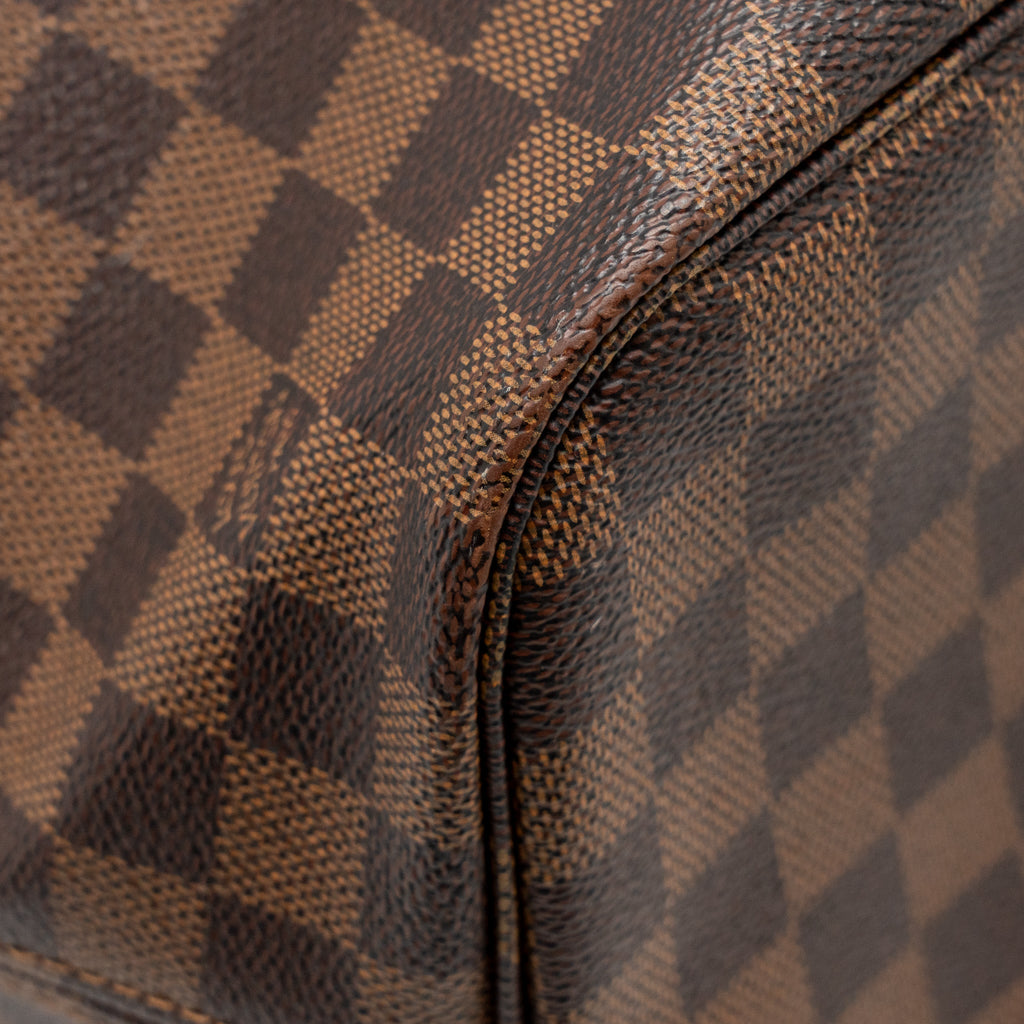 LOUIS VUITTON NEVERFULL MM DAMIER EBENE CANVAS GHW