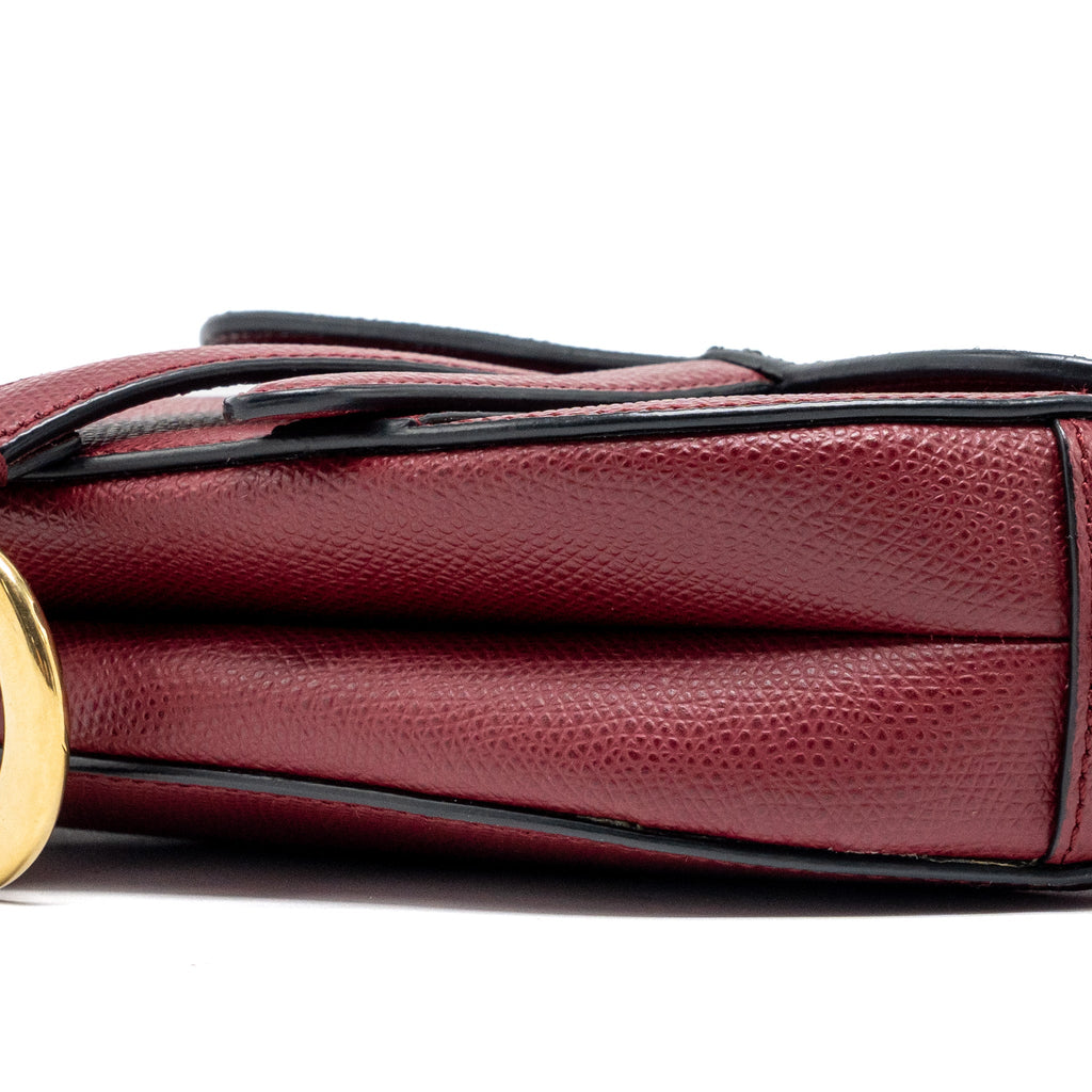DIOR MINI SADDLE BAG CALFSKIN RED GHW