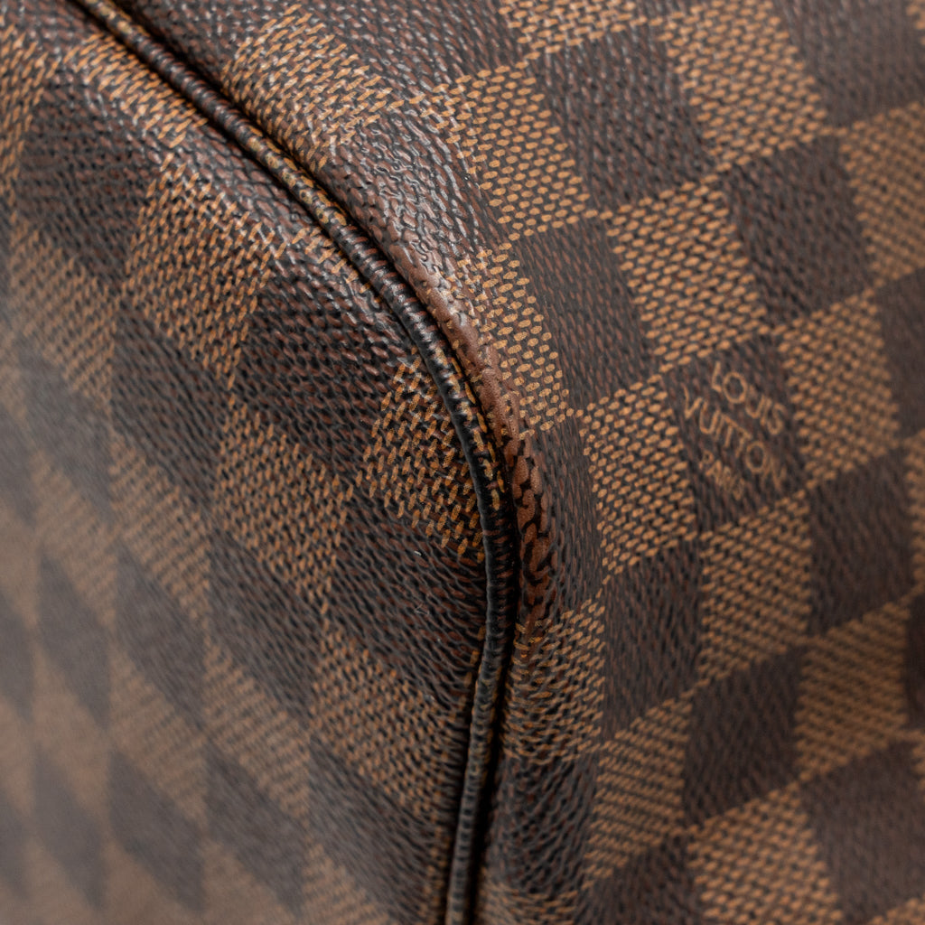 LOUIS VUITTON NEVERFULL MM DAMIER EBENE CANVAS GHW