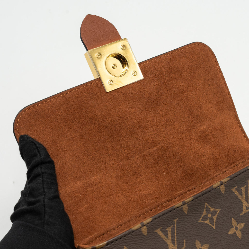 LOUIS VUITTON LOCK BB MONOGRAM CANVAS BROWN GHW
