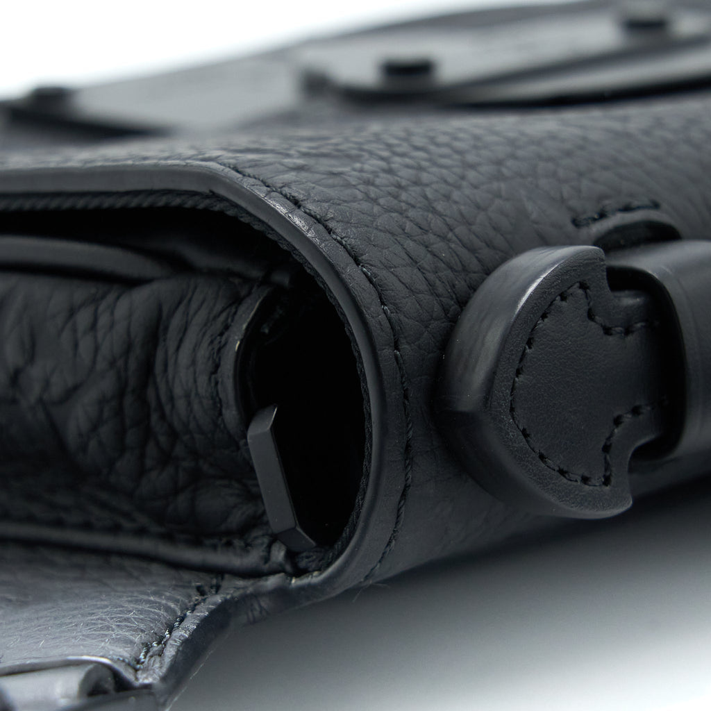 LOUIS VUITTON S LOCK SLINGBAG MONOGRAM-EMBOSSED TAURILLON BLACK BLACK HARDWARE (NEW VERSION)