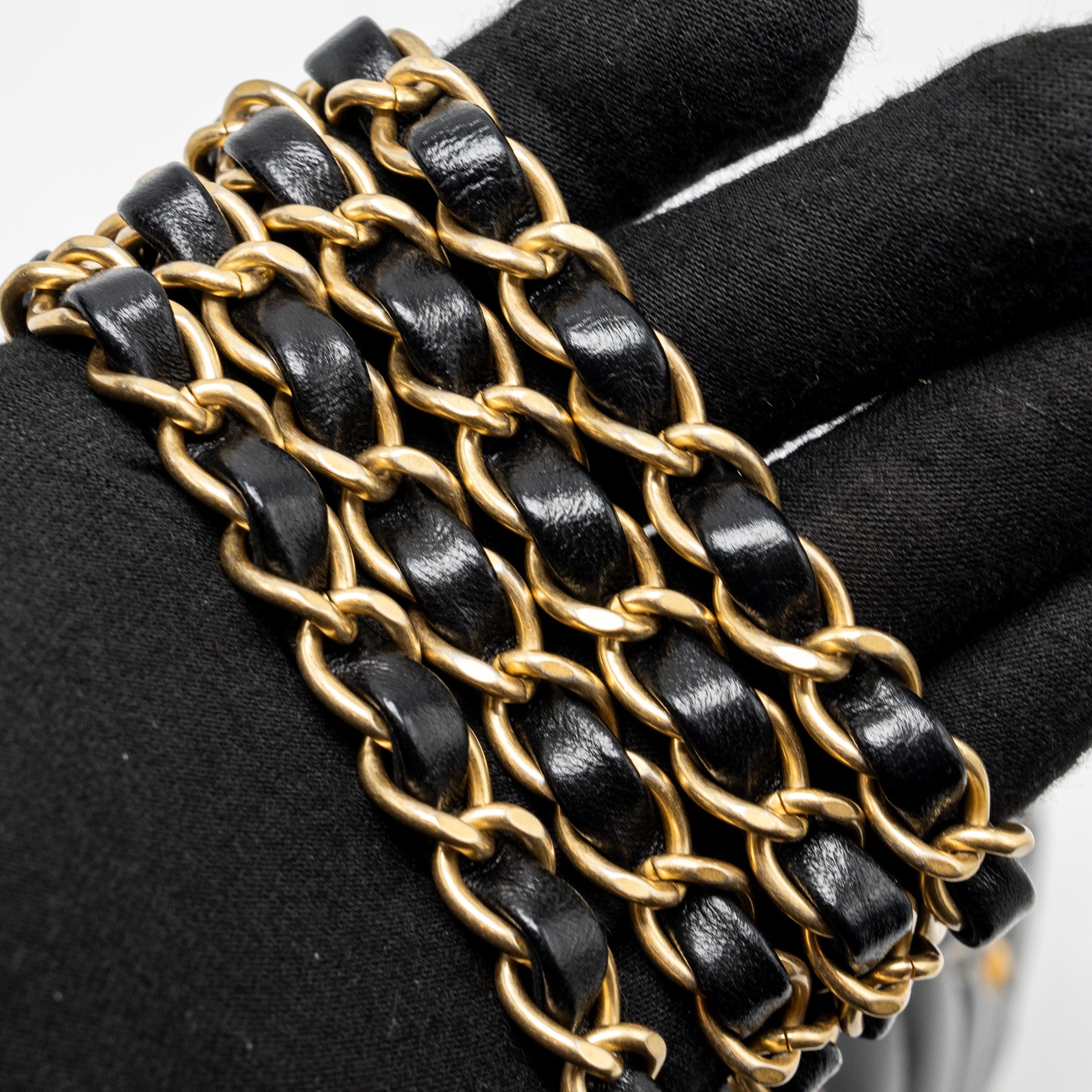 CHANEL MINI RECTANGULAR FLAP BAG CHARMS LIMITED EDITION LAMBSKIN BLACK SILVER/GOLD HARDWARE