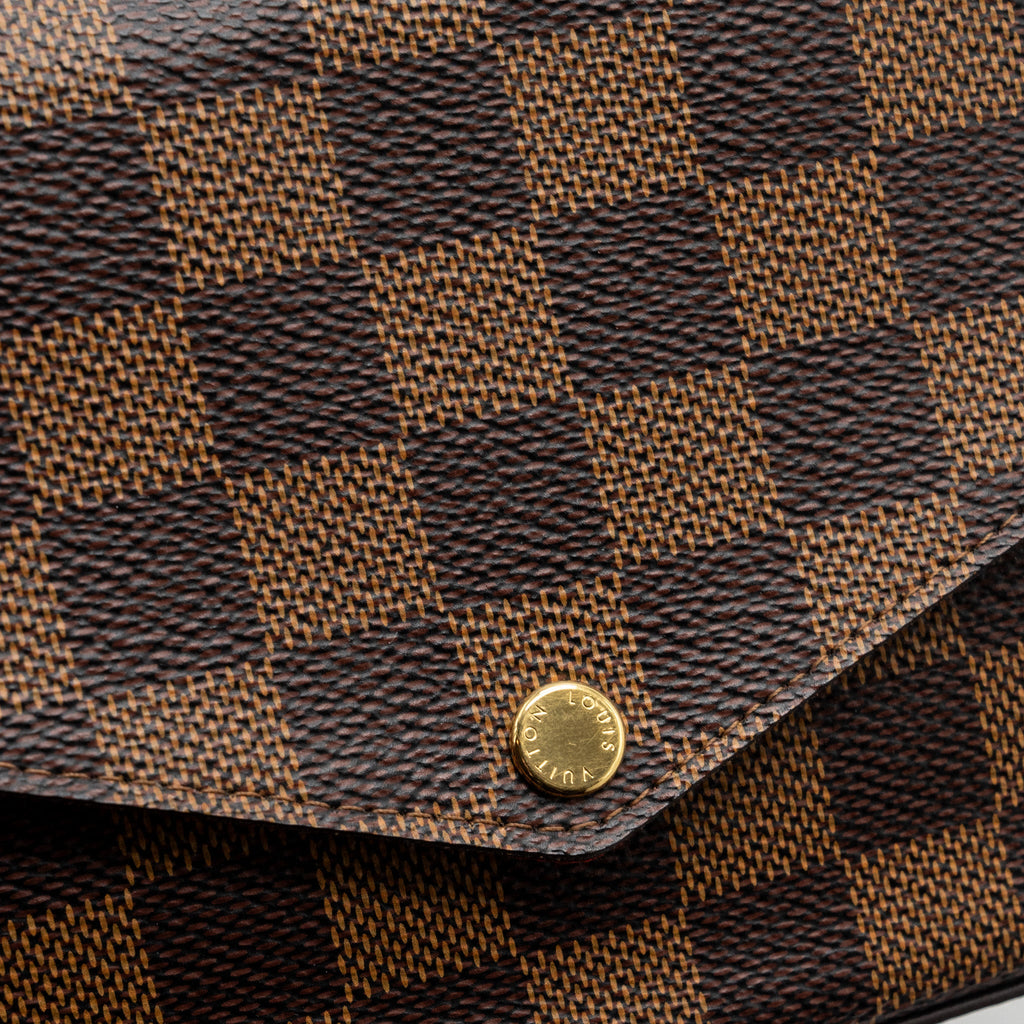 LOUIS VUITTON FELICIE  POCHETTE DAMIER EBENE CANVAS GHW