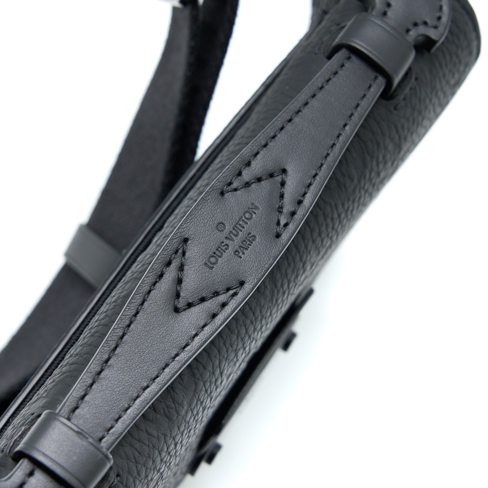 LOUIS VUITTON S LOCK SLINGBAG MONOGRAM-EMBOSSED TAURILLON BLACK BLACK HARDWARE (NEW VERSION)