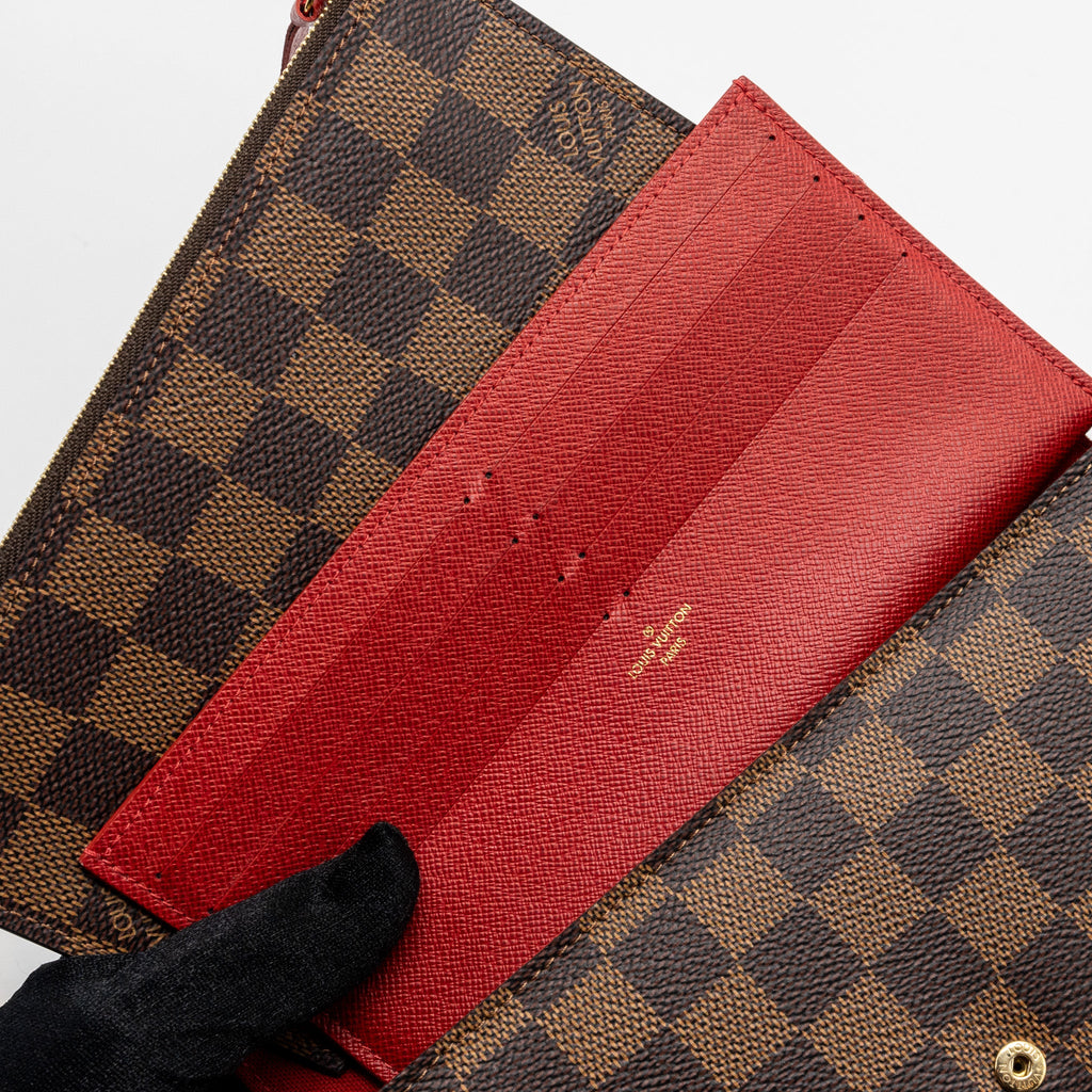 LOUIS VUITTON FELICIE  POCHETTE DAMIER EBENE CANVAS GHW