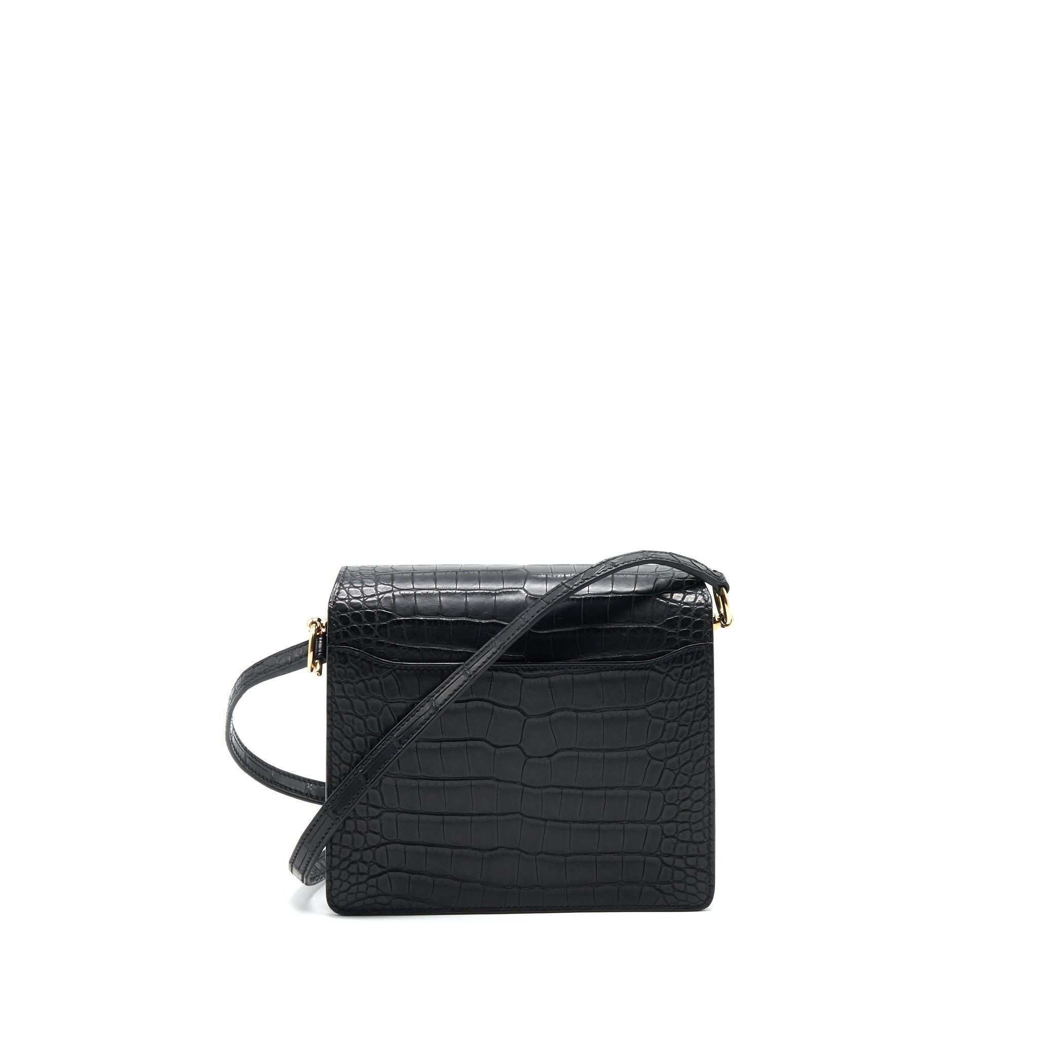 HERMES MINI ROULIS ALLIGATOR MISSISSIPPIESIS MAT 89 BLACK GHW