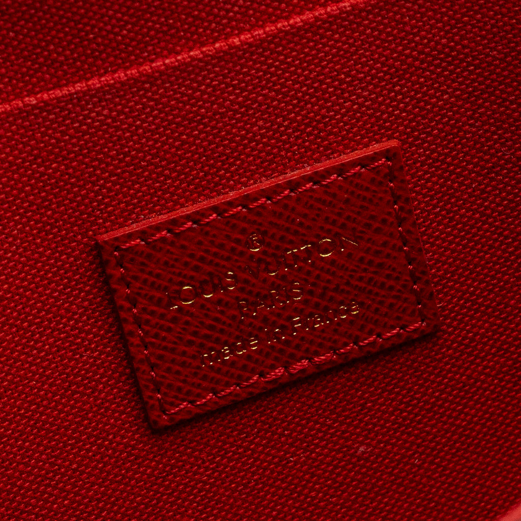 LOUIS VUITTON FELICIE  POCHETTE DAMIER EBENE CANVAS GHW