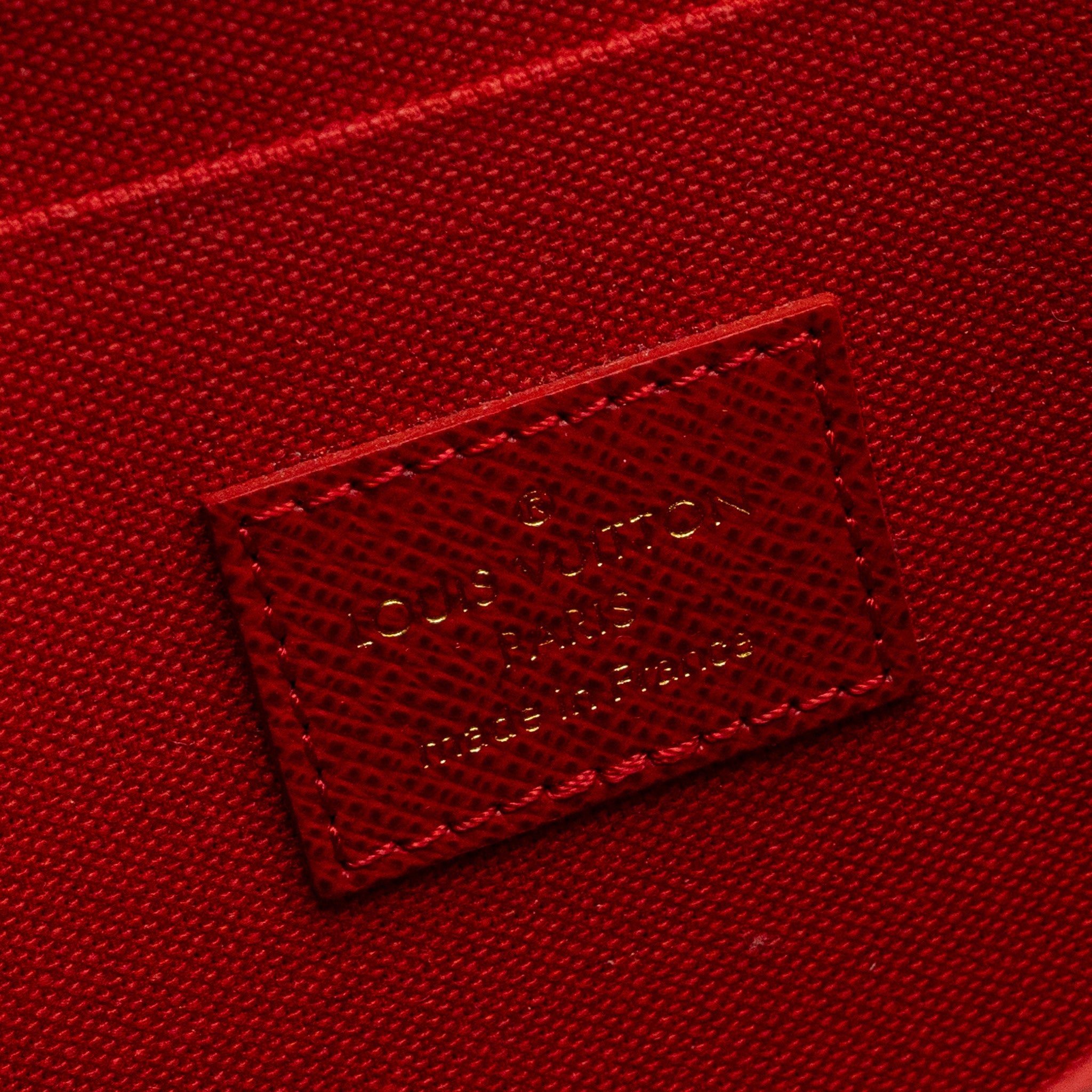 LOUIS VUITTON FELICIE  POCHETTE DAMIER EBENE CANVAS GHW