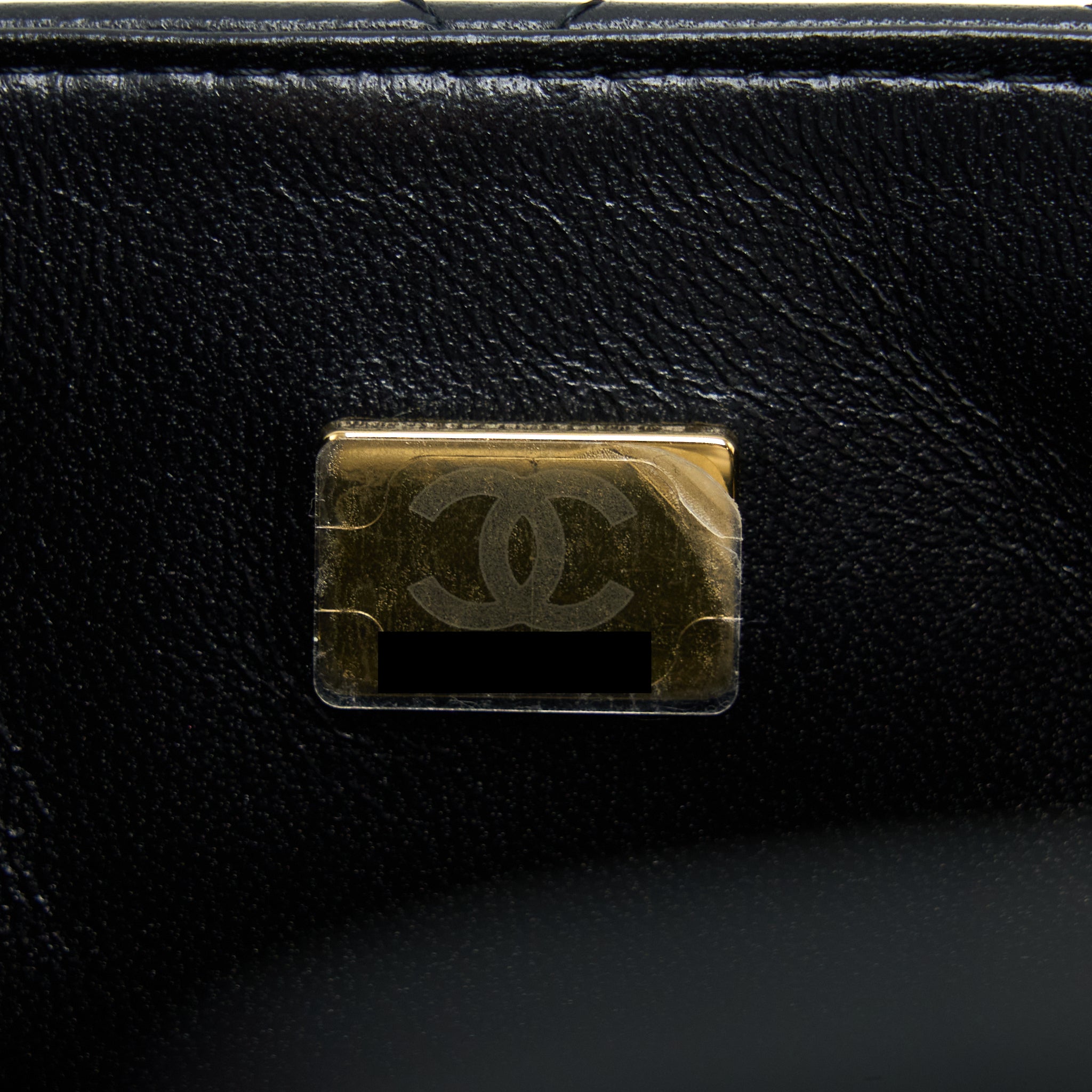 CHANEL MINI SQUARE FLAP BAG LAMBSKIN BLACK LGHW (MICROCHIP)
