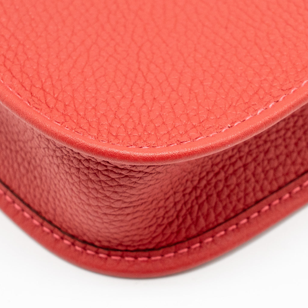 HERMES MINI EVELYNE CLEMENCE VERMILLON/ROUGE VIF GHW