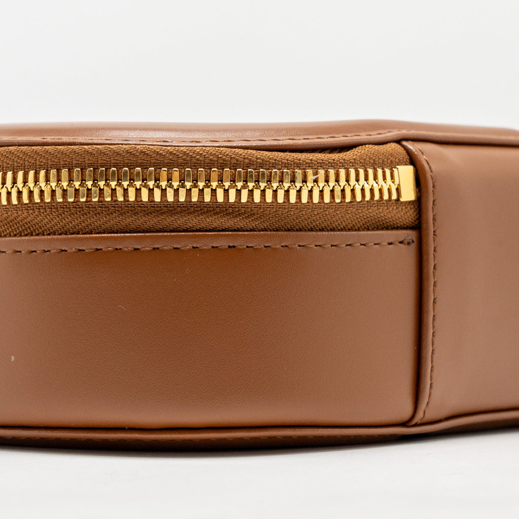 DIOR CD SIGNATURE POUCH WITH CHAIN CALFSKIN GOLDEN SADDLE GHW